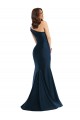 Bias-Cuff One Shoulder Silky Satin Mermaid Prom Dress with Side Slit Clearance