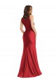 Square Neck Silky Satin Mermaid Prom Dress with Side Slit Clearance