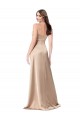 Silky Satin Prom Dress with Draped Surplice Bodice Clearance