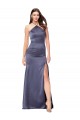 Fit and Flare Silky Satin Prom Dress Clearance