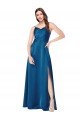 Cowl Neck Salky Satin Prom Dress Clearance