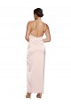 One Shoulder Full Length Long Silky Satin Prom Dress with Thigh Split Clearance