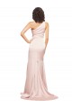 Full Length One Shoulder Long Silky Satin Prom Dress with High Split Clearance