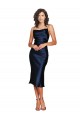 Short Sleeveless Spaghetti Straps Cowl Neckline Silky Satin Cocktail Prom Dress / Homecoming Dress Clearance