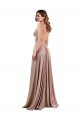 Long A-Line Plunge V-Neckline Spandex Prom Dress with Slit Clearance