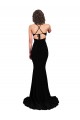 Fishtail Shaped V-Neck Open Back Spandex Prom Dress Clearance