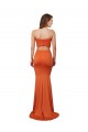 Strapless Bandeau Bodice Long Spandex Prom Dress Clearance