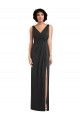 Draped Wrap Maxi Spandex Prom Dress with Front Slit Clearance