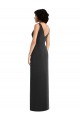 Draped Wrap Maxi Spandex Prom Dress with Front Slit Clearance