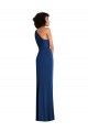 Grecian Inspired One Shoulder Twist Draped Maxi Spandex Prom Dress Clearance