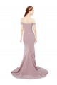 Off the Shoulder Mermaid Long Sweep Train Prom Dress Clearance