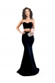 Two Piece High Neck Crepe Prom Dress Clearance