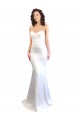 Sweetheart Strapless High Neck Long Crepe Prom Dress Clearance