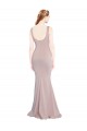 Sleeveless Scoop Neck Fully Lined Crepe Prom Dress Clearance