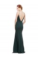 Deep V-Neck and Back Long Crepe Prom Dress Clearance
