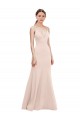 Deep V-Neck and Back Long Crepe Prom Dress Clearance