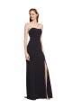 Strapless Bodycon Long Crepe Prom Dress with High Slit Clearance