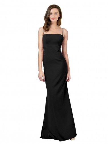 Fit and Flare Slim Crepe Prom Dress with Cutout Back Clearance