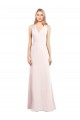 V-Neck Keyhole Back Crepe Trumpet Prom Dress Clearance