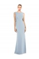 Draped Backless Crepe Prom Dress with Pockets Clearance