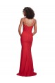 Spaghetti Strap Slip Neckline Crepe Prom Dress Clearance