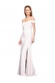 Criss Cross Off the Shoulder Crepe Prom Dress with Side Slit Clearance