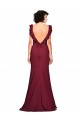 Crepe Slip Prom Dress with Ruffled Straps Clearance