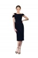 Draped Cross Shoulder Stretch Crepe Cocktail Prom Dress / Homecoming Dress Clearance