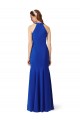 Halter V-Neck Long A-Line Crepe Prom Dress Clearance