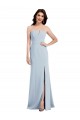 Strapless Notch Crepe Prom Dress with Front Slit Clearance