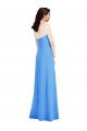 Strapless Pleated Skirt Crepe Prom Dress with Pockets Clearance