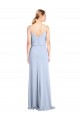 Feminine Cowl Neck Slim Floor Length Stretch Crepe Prom Dress Clearance