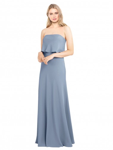 High Neck Sheath Sleeveless Stretch Crepe Prom Dress Clearance