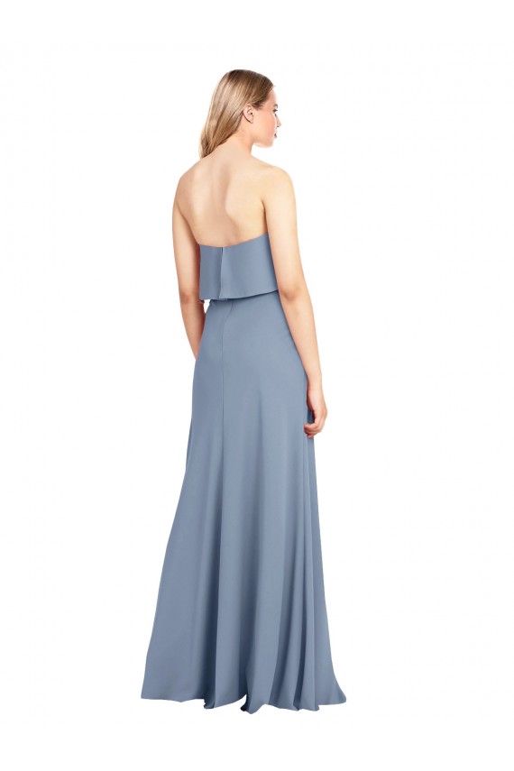 High Neck Sheath Sleeveless Stretch Crepe Prom Dress Clearance