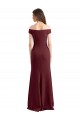 Off the Shoulder Fit and Flare Stretch Crepe Prom Dress Clearance