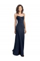 Fit and Flare Scoop Neck Long Sleeveless Stretch Crepe Prom Dress Clearance