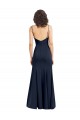 Fit and Flare Scoop Neck Long Sleeveless Stretch Crepe Prom Dress Clearance