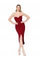 Cocktail Length Sweetheart Mermaid Wrap Crepe Prom Dress Clearance