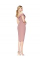 Knee Length Off the Shoulder Sweetheart Crepe Cocktail Prom Dress / Homecoming Dress Clearance