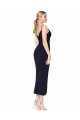 High Neck Spaghetti Straps Crepe Short Wrap Cocktail Prom Dress / Homecoming Dress Clearance