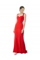 Long Chapel Train Fishtail Maxi Crepe Prom Dress with Sweetheart Neckline Clearance
