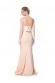 High Neck Strapless Long Crepe Maxi Prom Dress with Overlay Clearance