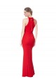 Halter Neck Keyhole Back Sleeveless Crepe Maxi Prom Dress Clearance