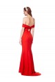 Cross Front and Back Bardot Sleeveless Crepe Maxi Prom Dress Clearance
