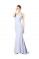 Sweetheart High Neck Sleeveless Crepe Prom Dress Clearance