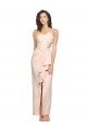 Long Full Length Ruffles Strapless Low Back Crepe Prom Dress with Straps Clearance