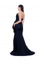 Long Strapless Sweep Train Low Back Crepe Prom Dress Clearance