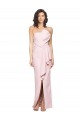 Strapless Long Full Length Ruffles Low Back Crepe Prom Dress Clearance