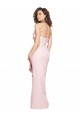 Strapless Long Full Length Ruffles Low Back Crepe Prom Dress Clearance