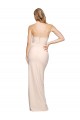 Full Length Low Back Strapless Crepe Prom Dress with Thigh High Side Split Clearance